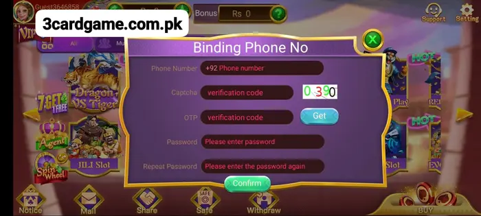 3 card game register